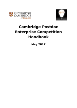 Competition Handbook - Cambridge Enterprise