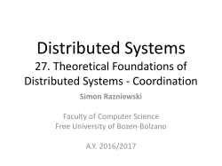 2. Leader Election - ole unibz - Free University of Bozen