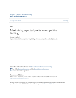 Maximizing expected profits in competitive bidding