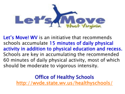Let`s Move! WV PowerPoint - West Virginia Department of Education