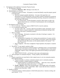 Community Property Outline