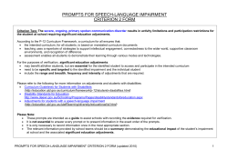 AUTISM SPECTRUM DISORDER