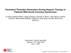 Distribution of fibrinopeptide A levels in the plasma sample drawn