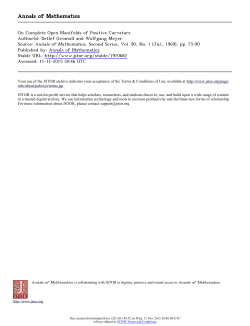 Annals of Mathematics