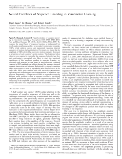 Neural Correlates of Sequence Encoding in Visuomotor Learning