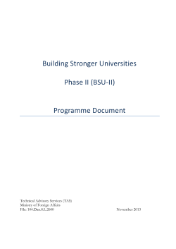 Building Stronger Universities Phase II (BSU
