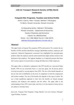 Frequent Flier Programs - not a zero-sum game after all