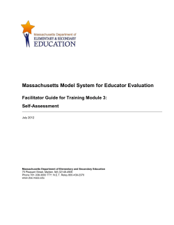MA Model System Training Module 3: Self