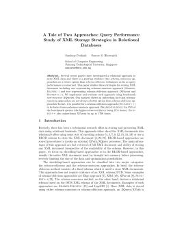 Query Performance Study of XML Storage Strategies in Relational