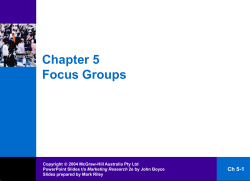 Ch 5-26 Advantages of focus groups (cont.)