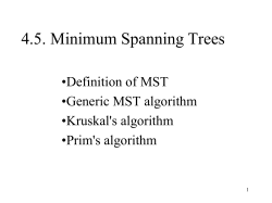 Bottleneck spanning tree