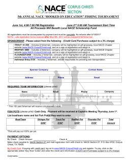 2017 Fishing Tournament - NACE Corpus Christi Section