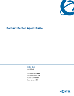 Contact Center Agent Guide