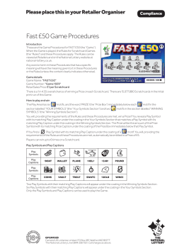 Fast &pound;50 Game Procedures
