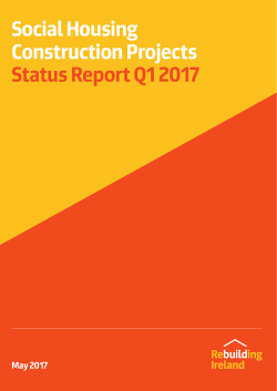 Social Housing Construction Projects Status Report Q1 2017