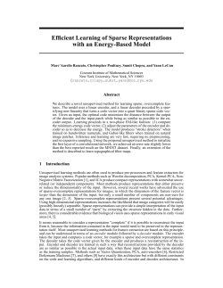 Efficient Learning of Sparse Representations with an