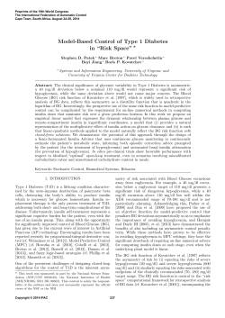 Model-Based Control of Type I Diabetes in Risk Space