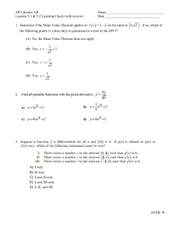 AP Calculus AB Name__________________________________