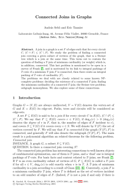 Connected Joins in Graphs