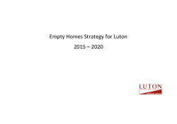 Empty Homes Strategy for Luton 2015 &ndash; 2020