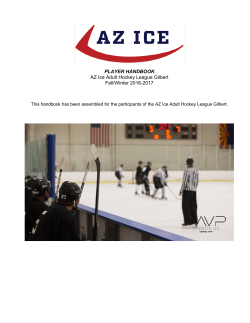 PLAYER HANDBOOK AZ Ice Adult Hockey League Gilbert Fall