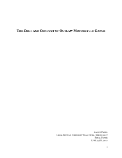 Outlaw Motorcycle Gangs