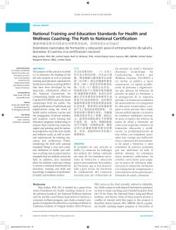 National Training and Education Standards for Health and