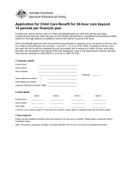 Application for Child Care Benefit for 24