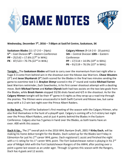 Game Notes vs CGY Dec7:16