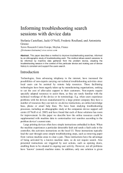 Informing troubleshooting search sessions with device data