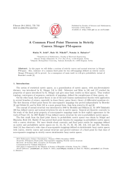 A Common Fixed Point Theorem in Strictly Convex Menger - PMF-a