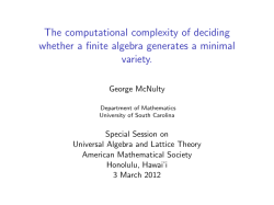 The computational complexity of deciding whether a finite algebra