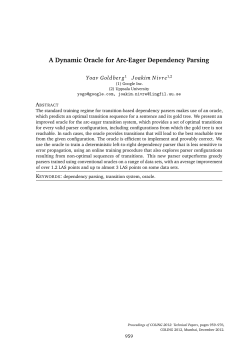 A Dynamic Oracle for Arc-Eager Dependency Parsing
