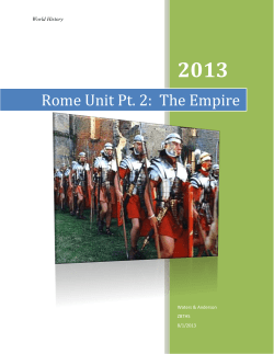 Rome Unit Pt. 2: The Empire