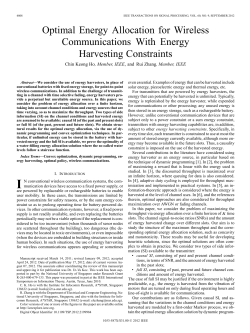 Optimal Energy Allocation for Wireless