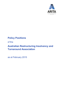 Policy Positions Australian Restructuring Insolvency and