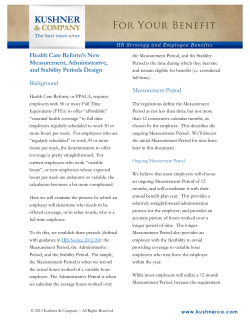 Health Care Reform`s New Measurement, Administrative, and