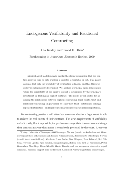 Endogenous Verifiability and Relational Contracting
