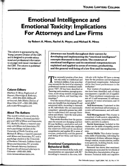 Emotional Intelligence and Emotional Toxicity: Implications For