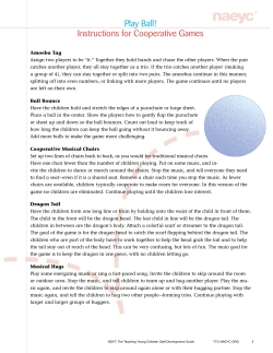 Instructions for Cooperative Games Play Ball!