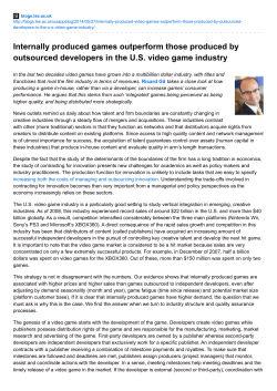 Internally produced games outperform those produced by