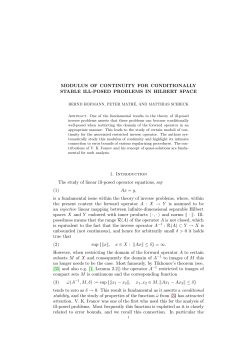 MODULUS OF CONTINUITY FOR CONDITIONALLY STABLE ILL