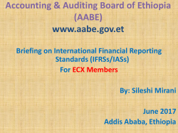 first IFRS financial statements - Accounting and Audit Board of Ethiopia