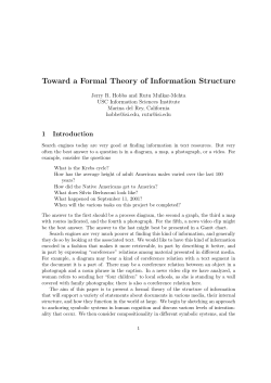 Toward a Formal Theory of Information Structure