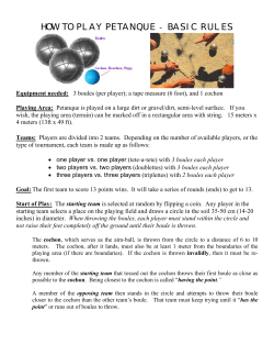 HOW TO PLAY PETANQUE