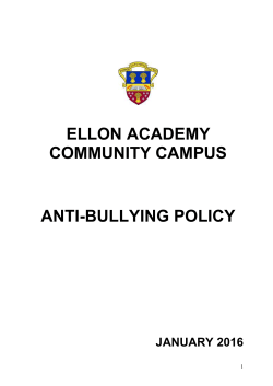Anti-Bullying Policy - Ellon Academy Community Campus