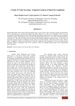 A Study of Value Investing