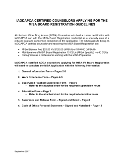 iaodapca certified counselors applying for the misa board