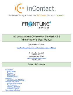 inContact Agent Console for Zendesk v2.3