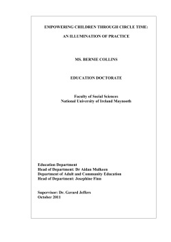 EMPOWERING CHILDREN THROUGH CIRCLE TIME